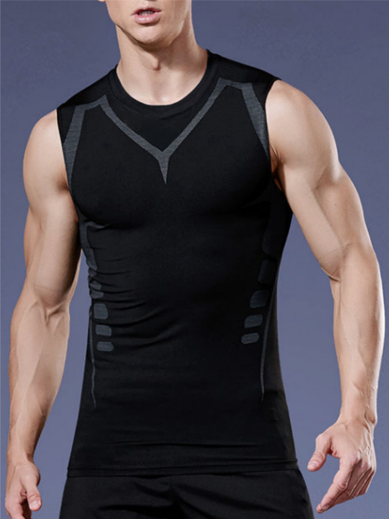 T Shirt Tight Fit - Męska obcisła kamizelka kompresyjna Oddychająca, szybkoschnąca