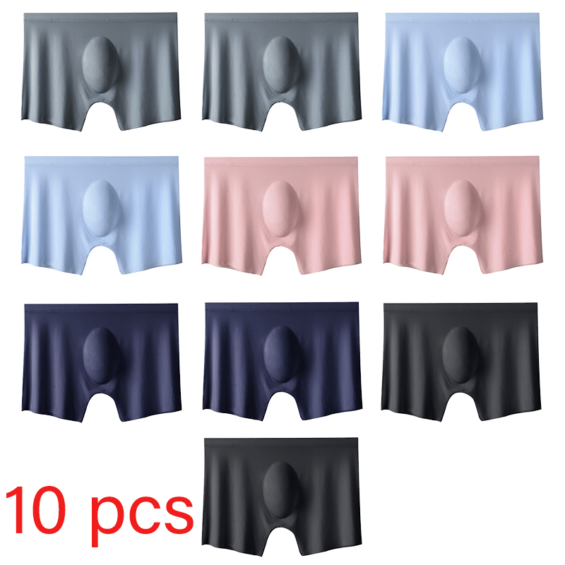 Multi Pack Underwear - 10 sztuk/partia męskie letnie lodowy jedwab