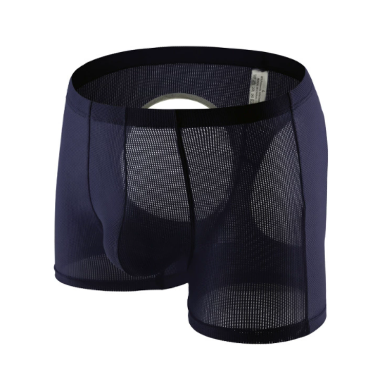 Mesh Sport Boxer - Męskie bokserki z otwartym tyłem, siateczkowe,