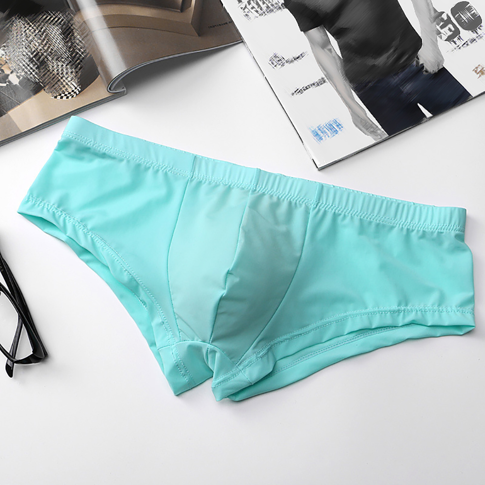 Pouch Boxer Pouch - Męskie bokserki slipy z jedwabiu lodowego,