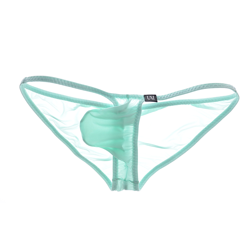 Pouch Boxer Pouch - Męskie seksowne jedwabne slipy z guzikami,