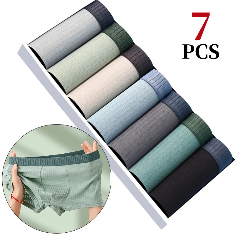 Boxer Brief Pack Cotton - 7 sztuk/partia męska bawełniana bielizna bokserki