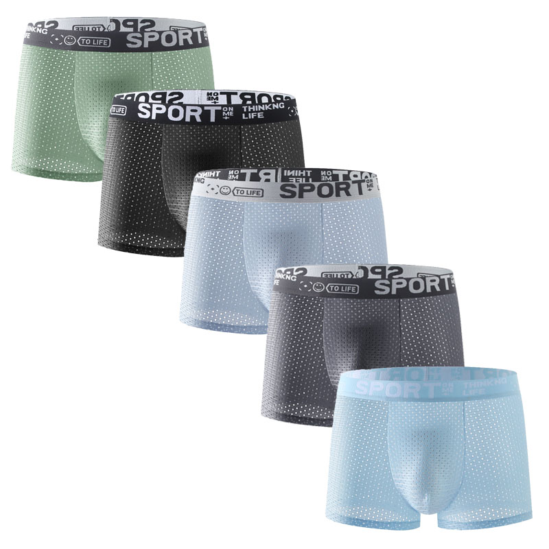 Mesh Sport Boxer - 5 SZTUK Męskie Bokserki z Siateczki