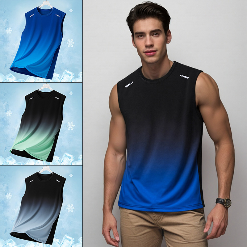 Sleeveless Undershirt - Męska sportowa koszulka bez rękawów z