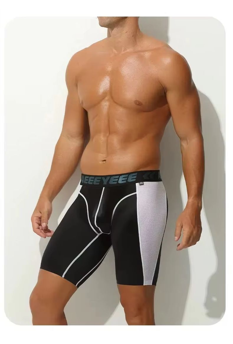 Mesh Sport Boxer - Męskie bokserki ultra-cienkie z jedwabiu lodowego,
