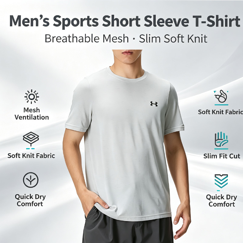Undershirt Crew Neck - Under Armour Męska koszulka sportowa z