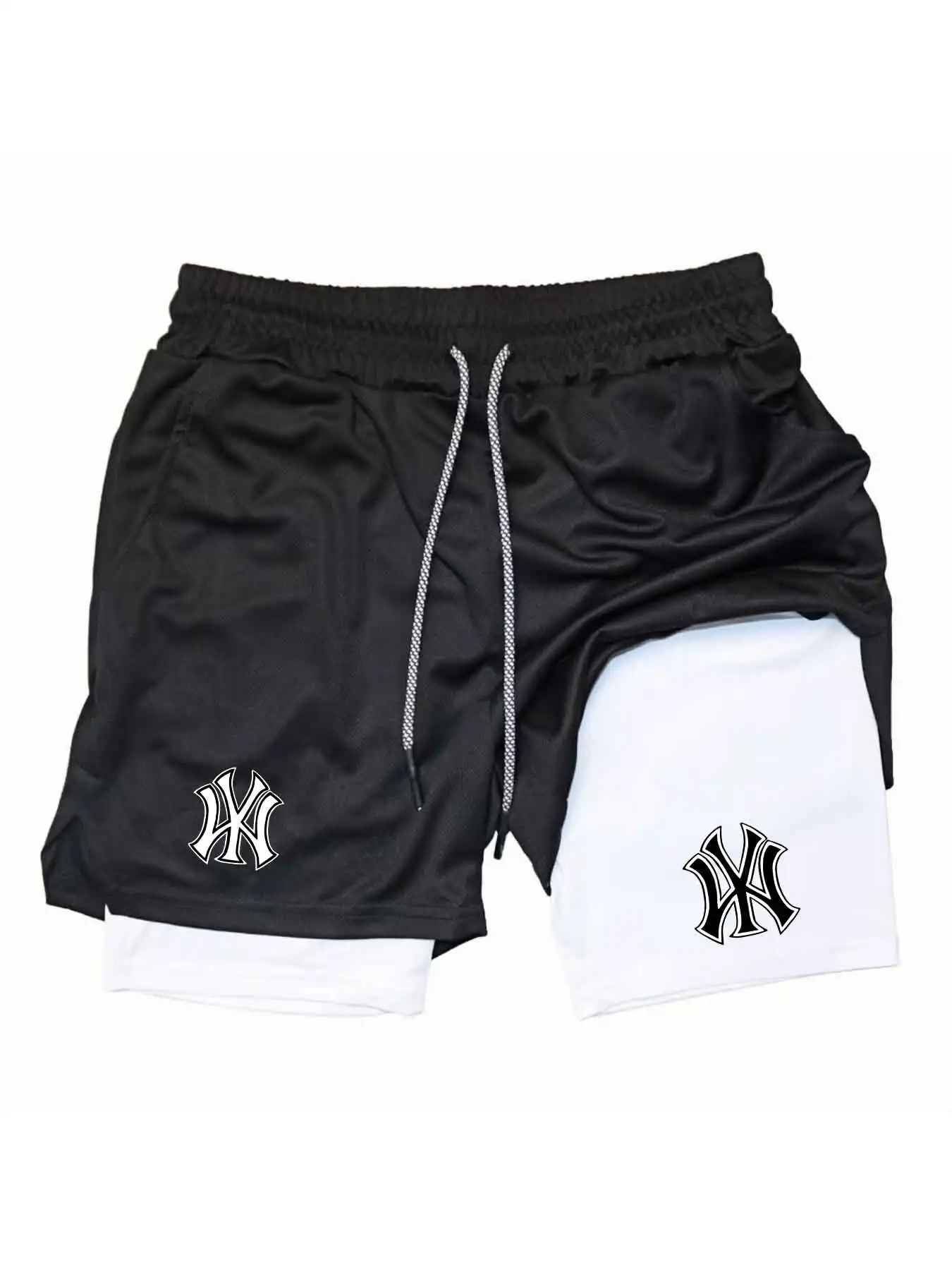 Compression Shorts Athletes - Męskie spodenki sportowe 2 w 1