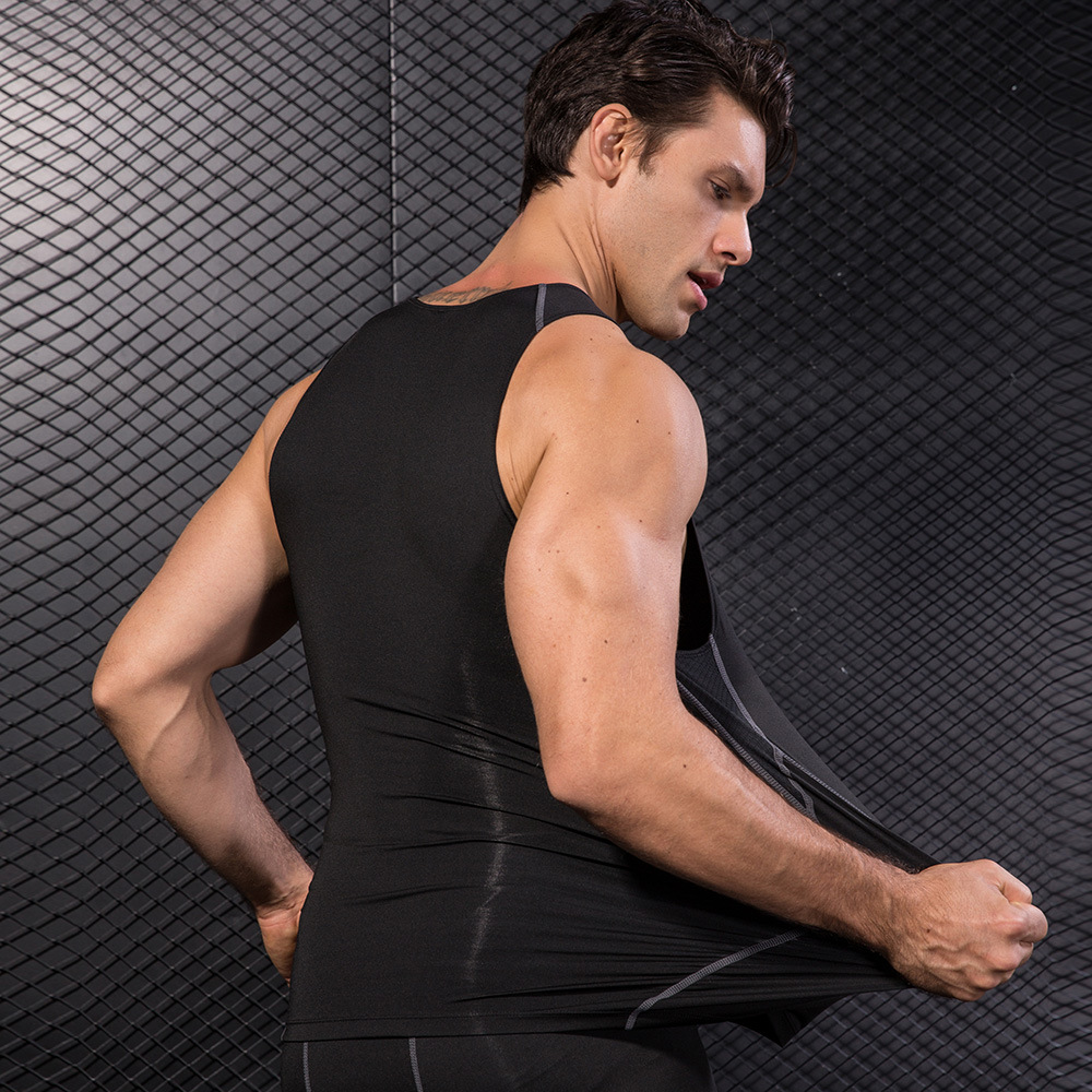 Męska czarna sportowa obcisła  – Base Layer Top recenzja i cena