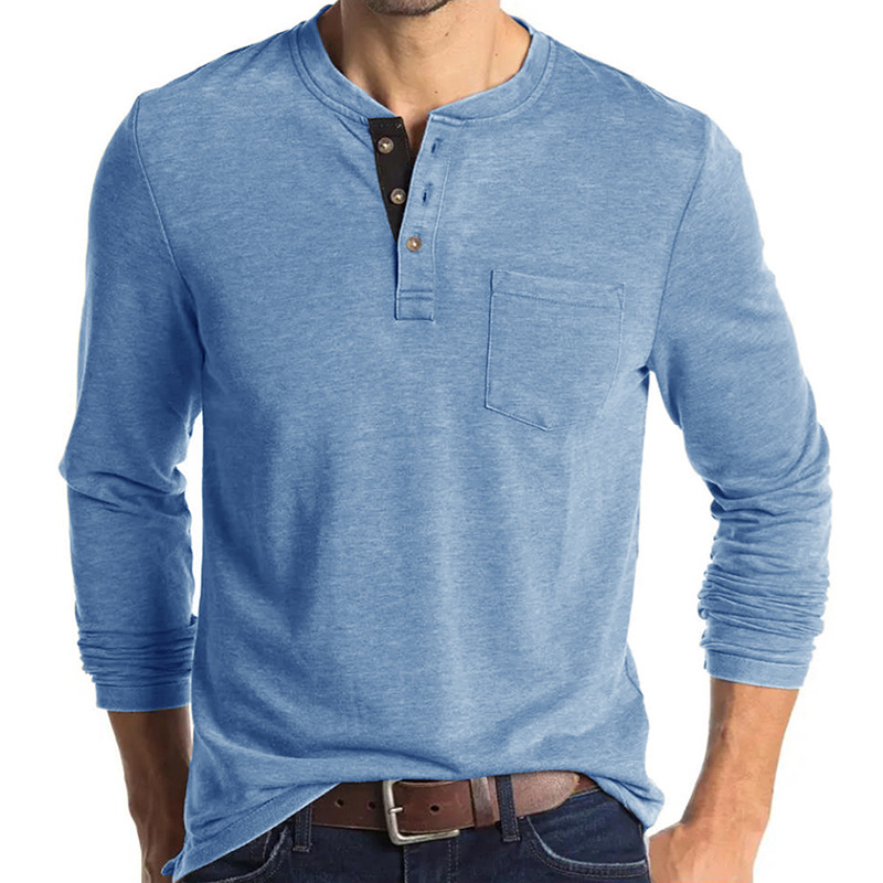 Męska koszulka Henley z długim – Undershirt Crew Neck recenzja i cena