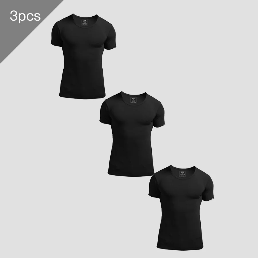 3 szt. Męskie letnie koszulki  – Undershirt Crew Neck recenzja i cena