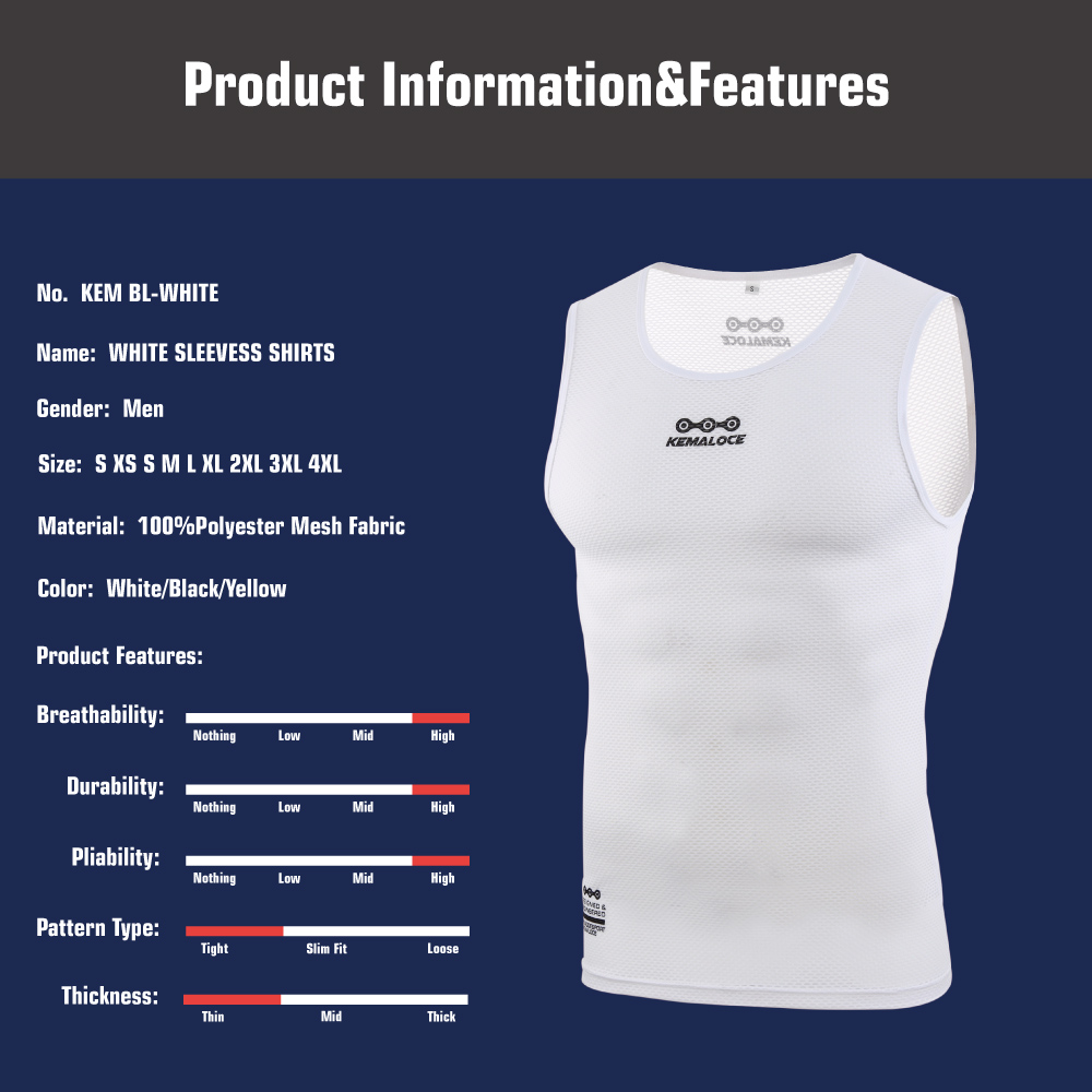 KEMALOCE Cycling Base Layer Sl – Sleeveless Undershirt recenzja i cena