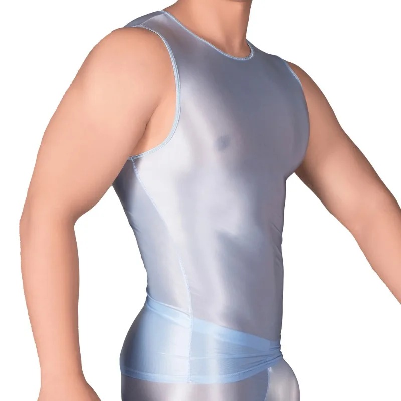 Męskie obcisłe gładkie koszulk – Sleeveless Undershirt recenzja i cena