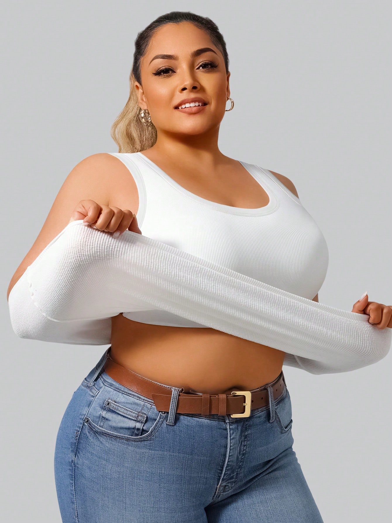 Damski top bez rękawów z prążk – Tank Top Ribbed recenzja i cena