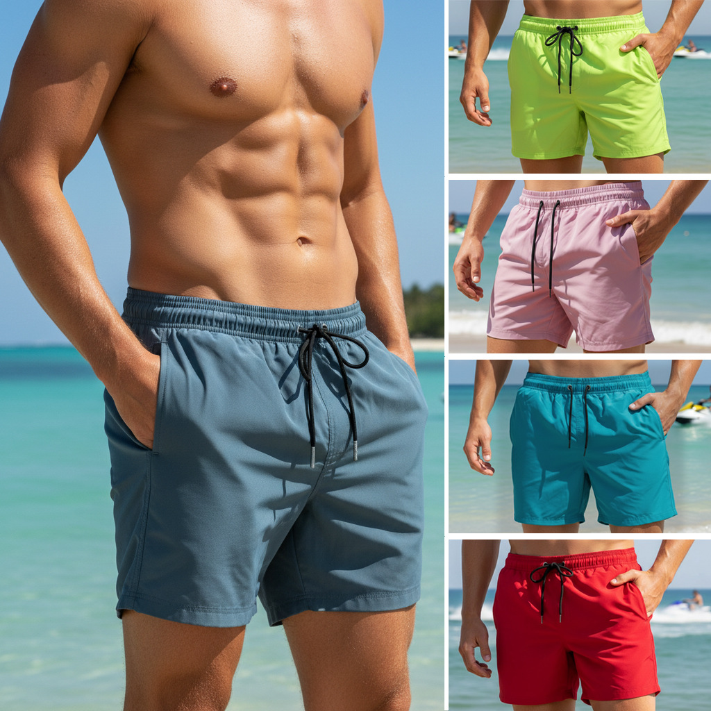 Letnie męskie gładkie szorty k – Trunk Breathable Men recenzja i cena