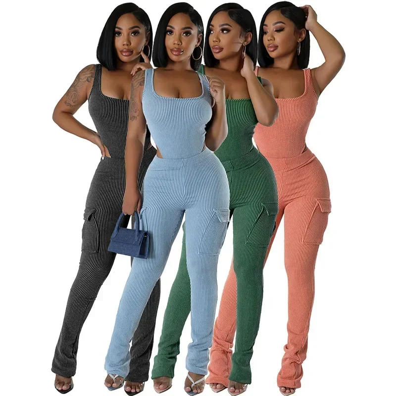 Knitted Ribbed Two Piece Set f – Tank Top Ribbed recenzja i cena