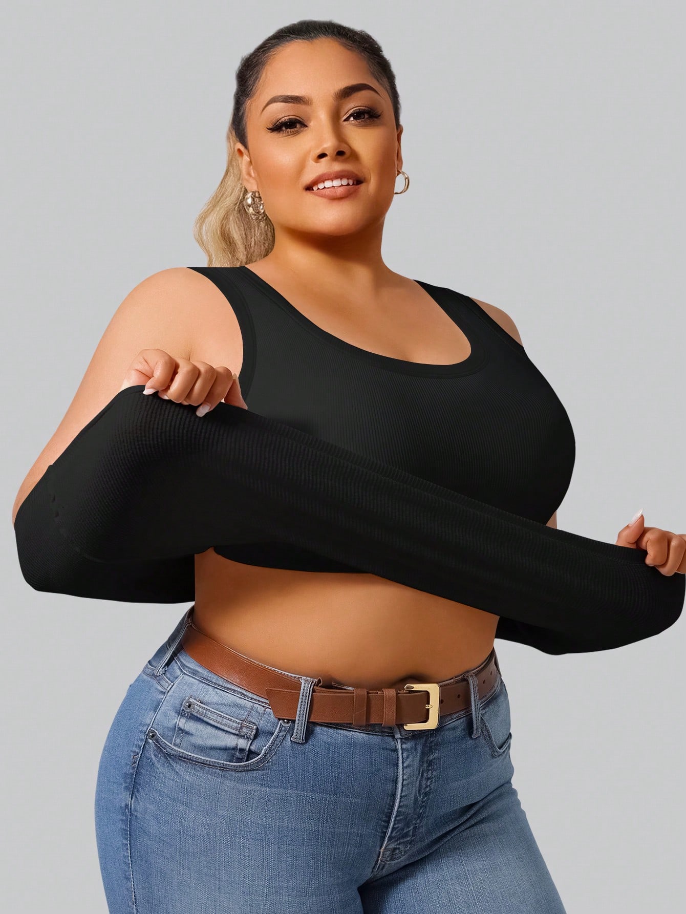 Damski top typu crop top z prą – Tank Top Ribbed recenzja i cena