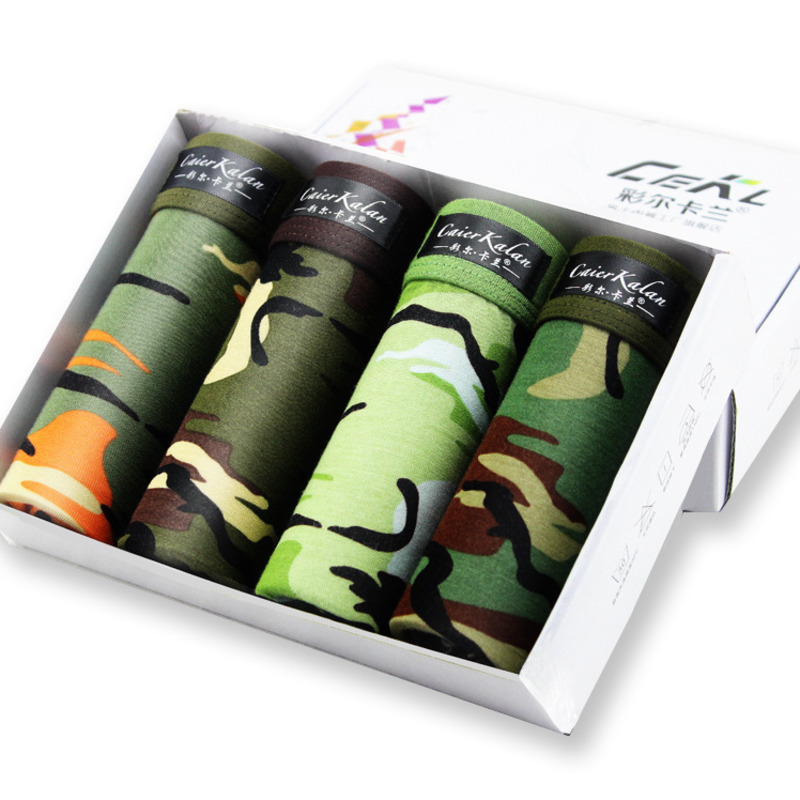4 sztuk/partia kamuflaż Bokser – Multi Pack Underwear recenzja i cena